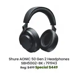 Long & McQuade Shure AONIC 50 Gen 2 - Black offer