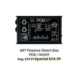 Long & McQuade ART Pro Audio Passive Direct Box offer
