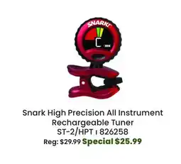 Long & McQuade Snark ST-2 High Precision All Instrument Rechargeable Tuner offer