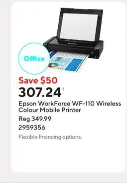 Staples Epson WorkForce WF-110 Wireless Colour Mobile Printer offer