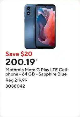 Staples Motorola Moto G Play LTE Cellphone - 64 GB - Sapphire Blue offer