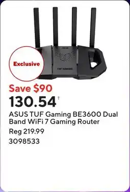 Staples ASUS TUF Gaming BE3600 Dual Band WiFi 7 Gaming Router offer