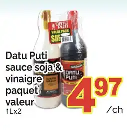 T&T Supermarket DATU PUTI SAUCE SOJA & VINAIGRE PAQUET VALEUR, 1LX2 offer