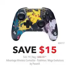 GameStop Advantage Wireless Controller - Pokémon: Mega Evolutions by PowerA offer