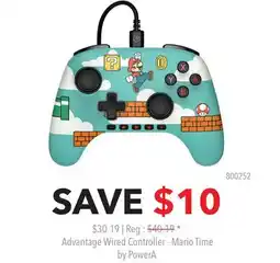 GameStop Advantage Wired Controller - Mario Time offer