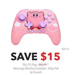 GameStop Advantage Wireless Controller - Kirby Puff by PowerA offer