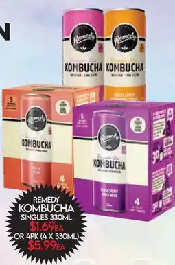 Fiesta Farms REMEDY KOMBUCHA SINGLES offer