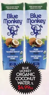 Fiesta Farms BLUE MONKEY ORGANIC COCONUT WATER offer