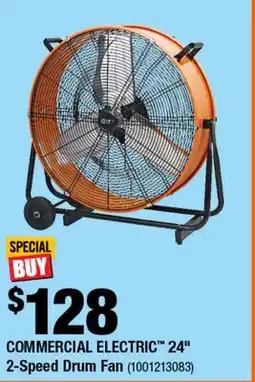 Home Depot Commercial electric 24 2-speed drum fan offer