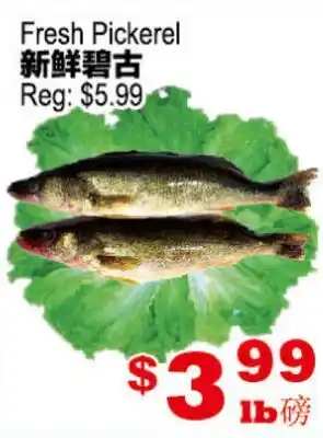 Yuan Ming Supermarket Fresh Pickerel offer