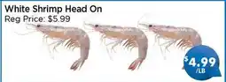 Blue Sky Supermarket White Shrimp Head On offer