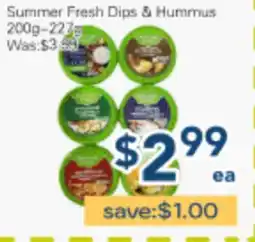 Oceans Fresh Food Market Summer Fresh Dips & Hummus offer