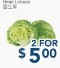 Oceans Fresh Food Market Head Lettuce offer