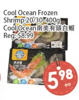 Fresh Palace Supermarket Cool Ocean Frozen Shrimp 20/30 offer
