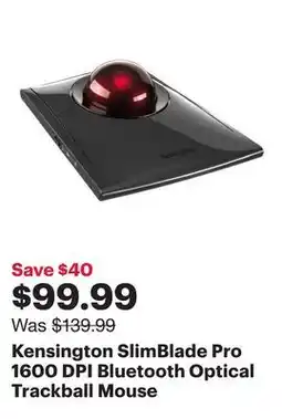 Best Buy Kensington SlimBlade Pro 1600 DPI Bluetooth Optical Trackball Mouse offer