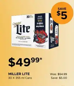 The Beer Store MILLER LITE offer
