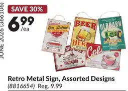 Princess Auto Retro Metal Sign, Assorted Designs offer