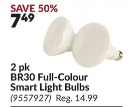 Princess Auto 2 pk BR30 Full-Colour Smart Light Bulbs offer