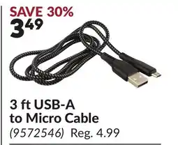 Princess Auto 3 ft USB-A to Micro Cable offer