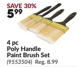 Princess Auto 4 pc Poly Handle Paint Brush Set offer