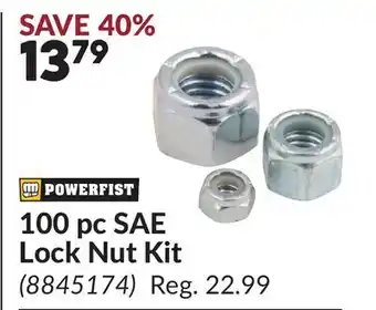 Princess Auto 100 pc SAE Lock Nut Kit offer