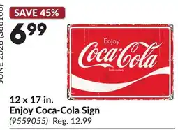 Princess Auto 12 x 17 in. Enjoy Coca-Cola Sign offer