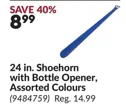Princess Auto 24 in. Shoehorn with Bottle Opener, Assorted Colours offer