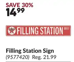 Princess Auto Filling Station Sign offer