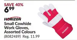 Princess Auto Small Cowhide Work Gloves, Assorted Colours offer