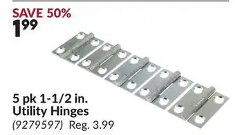 Princess Auto 5 pk 1-1/2 in. Utility Hinges offer