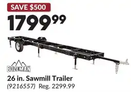 Princess Auto 26 in. Sawmill Trailer offer