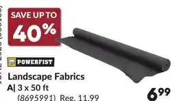 Princess Auto Landscape Fabrics offer