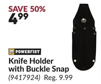 Princess Auto Knife Holder with Buckle Snap offer