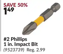 Princess Auto 2 Phillips 1 in. Impact Bit offer