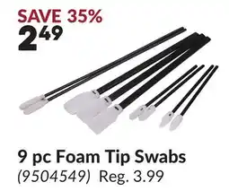 Princess Auto 9 pc Foam Tip Swabs offer