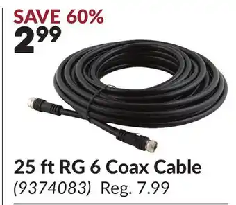 Princess Auto 25 ft RG 6 Coax Cable offer