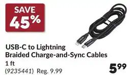 Princess Auto USB-C to Lightning Braided Charge-and-Sync Cables offer