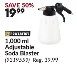Princess Auto POWERFIST 1,000 ml Adjustable Soda Blaster offer