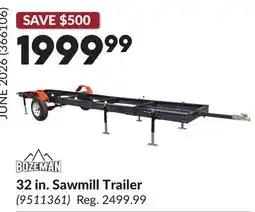 Princess Auto 32 in. Sawmill Trailer offer