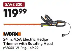 Princess Auto 24 in. 4.5A Electric Hedge Trimmer with Rotating Head offer