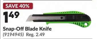Princess Auto Snap-Off Blade Knife offer