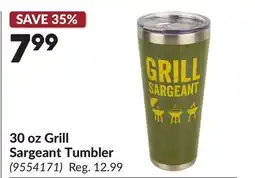Princess Auto 30 oz Grill Sargeant Tumbler offer