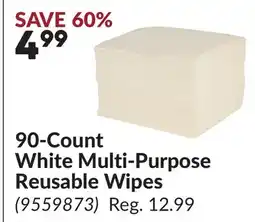 Princess Auto 90-Count White Multi-Purpose Reusable Wipes offer