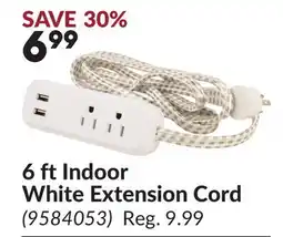 Princess Auto 6 ft Indoor White Extension Cord offer