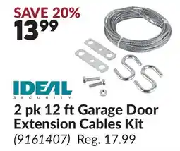 Princess Auto 2 pk 12 ft Garage Door Extension Cables Kit offer