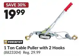 Princess Auto 1 Ton Cable Puller with 2 Hooks offer