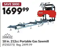 Princess Auto 18 in. 212cc Portable Gas Sawmill offer
