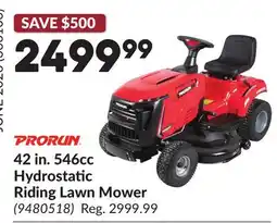 Princess Auto 42 in. 546cc Hydrostatic Riding Lawn Mower offer