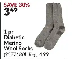 Princess Auto 1 pr Diabetic Merino Wool Socks offer