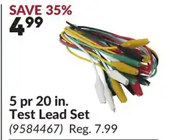 Princess Auto 5 pr 20 in. Test Lead Set offer